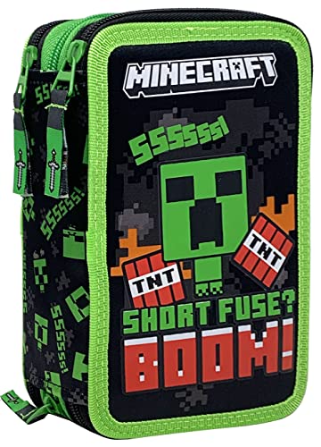 Minecraft Federmäppchen - Offizielles Federtasche Für Schule & Kindergarten