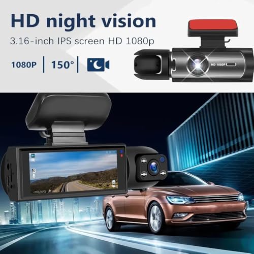 Wfybmb Dash Cam Auto Per Mini Clubman. John Cooper Works F54 F55 F56 F57 F60, 2 Canali Wifi Dashcam Auto, Con Registrazione In Loop, Rilevamento Del Movimento, Controllo Tramite App - 6