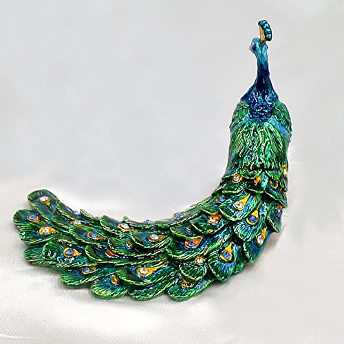 Estatua decorativa de pavo real Feng Shui auspiciosa miniatura 3