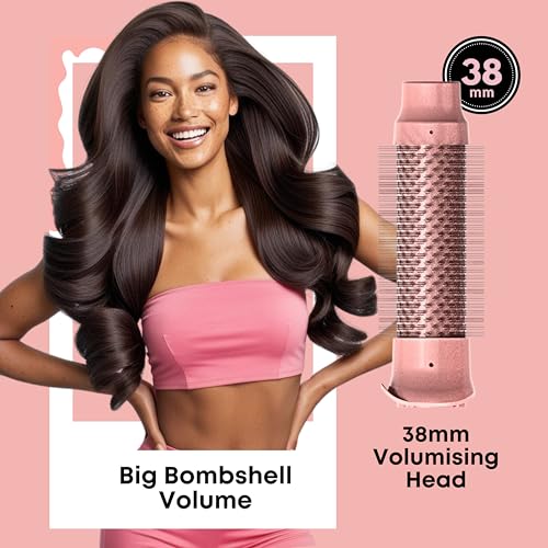 Image of Alan Truman Big Volumiser Set for Easy Blowdrying, Curling, Waving & Blow Styling at home - Pastel Pink