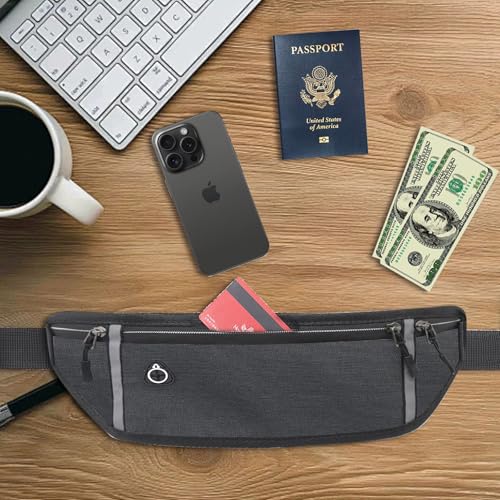Image of Travel Money Belt for Men and Women Hidden Slim Passport Holder - travel wallet for Credit Cards and Documents