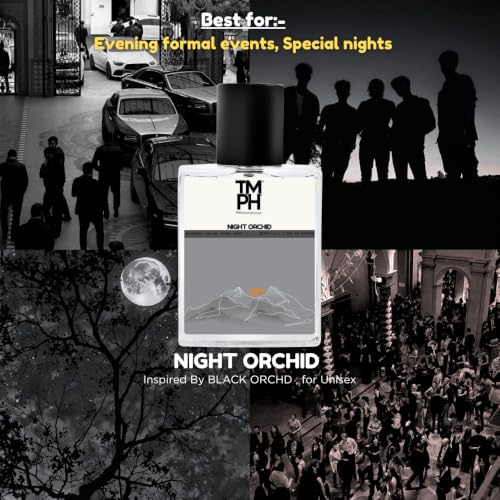 Image of TMPerfumehouse Night Orchid EDP for Men & Women | Rich, Dark & Long Lasting Perfume Spray | Warmspicy, Earthy & Woody Fragrance | Luxury Gift for Him & Her | TMPH | 50ml