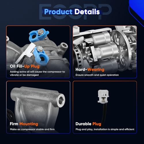 Image of ECCPP AC Compressor Direct Fit for Mazda 2 L4 1.5L 2011-2015