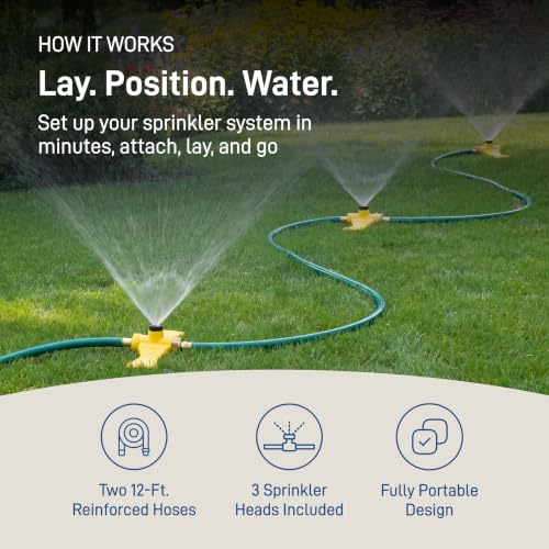 Orbit Port-A-Rain Hose Watering Sprinkler System, Green - 58092 - image 3