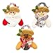 RK-HYTQWR 3 Pezzi/Set Decorazione Albero di Natale Babbo Natale Pupazzo di Neve Campana Bambola Pendente Appeso, Ciondolo Grande Campana Natalizia 6 cm