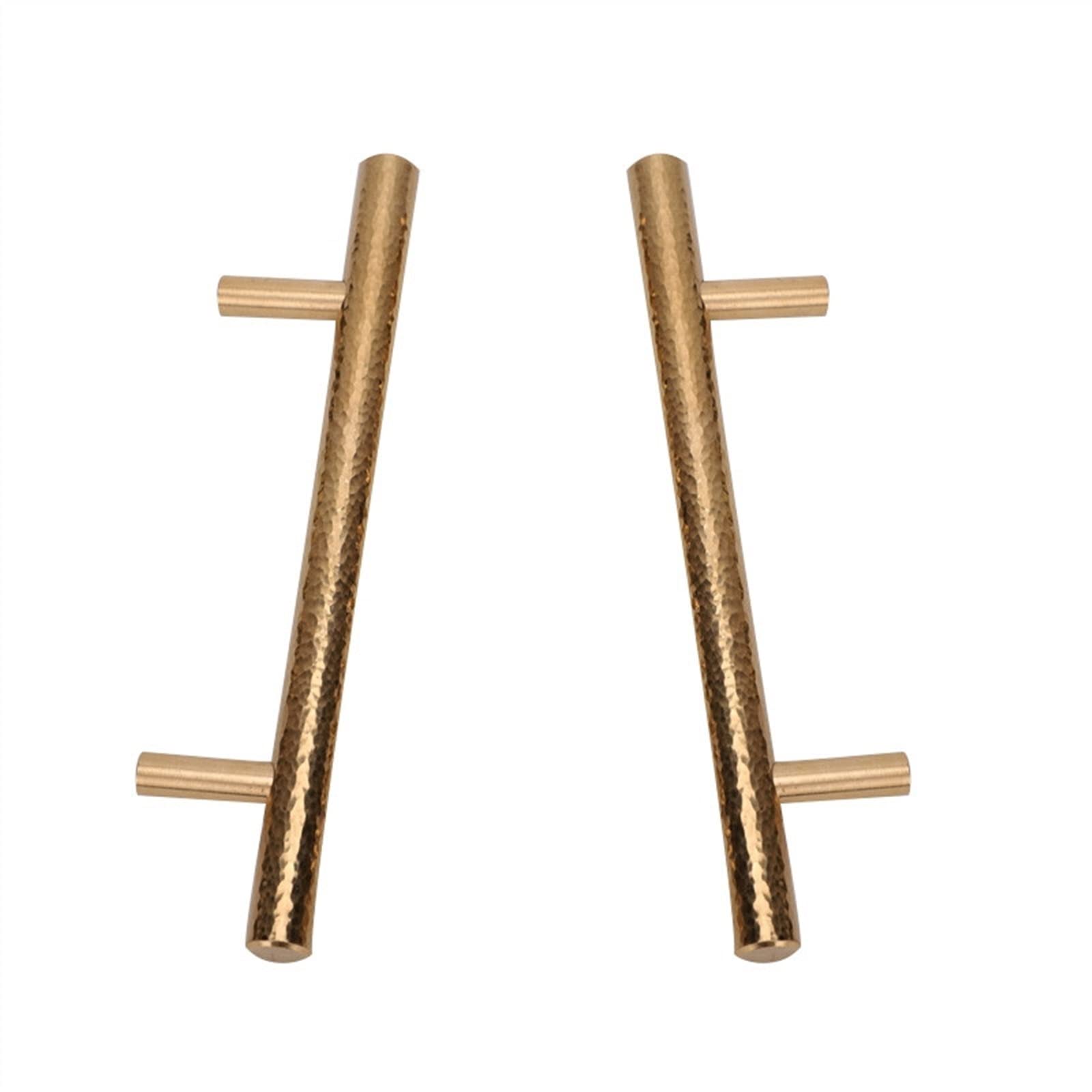 Poignée en forme de T martelée JCAKES bouton or pour rénover une armoire
