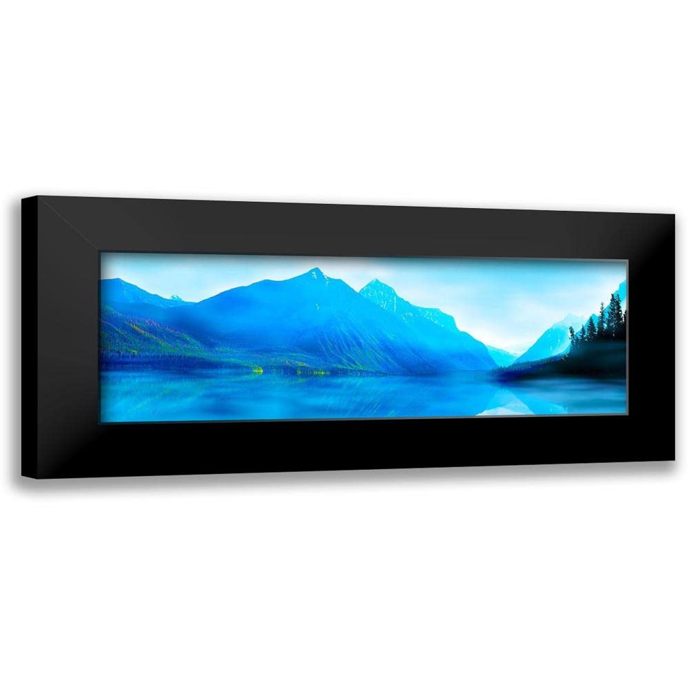 ArtDirect - McLoughlin, James 18x9 Black Modern Framed Art Print Titled: Mountainscape Panorama II