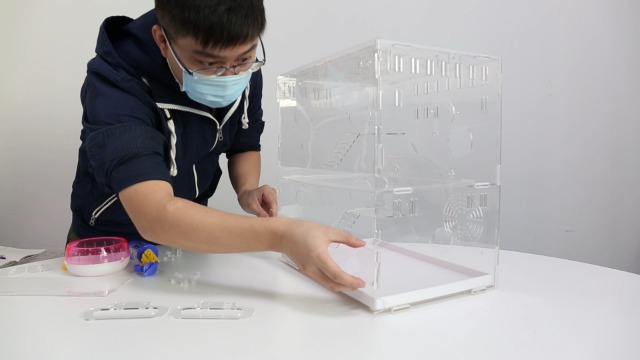 Amazon | YOKITOMO ハムスターケージ フクロモモンガ ケージ 透明 組立