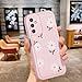 CASBST for Samsung Galaxy A25 5G Case, Creative Flower Pattern Design Girls Women Liquid Silicone Cover, Thicker Frame Shockproof and Scratch-Resistant Soft Case for Samsung A25 - Pink