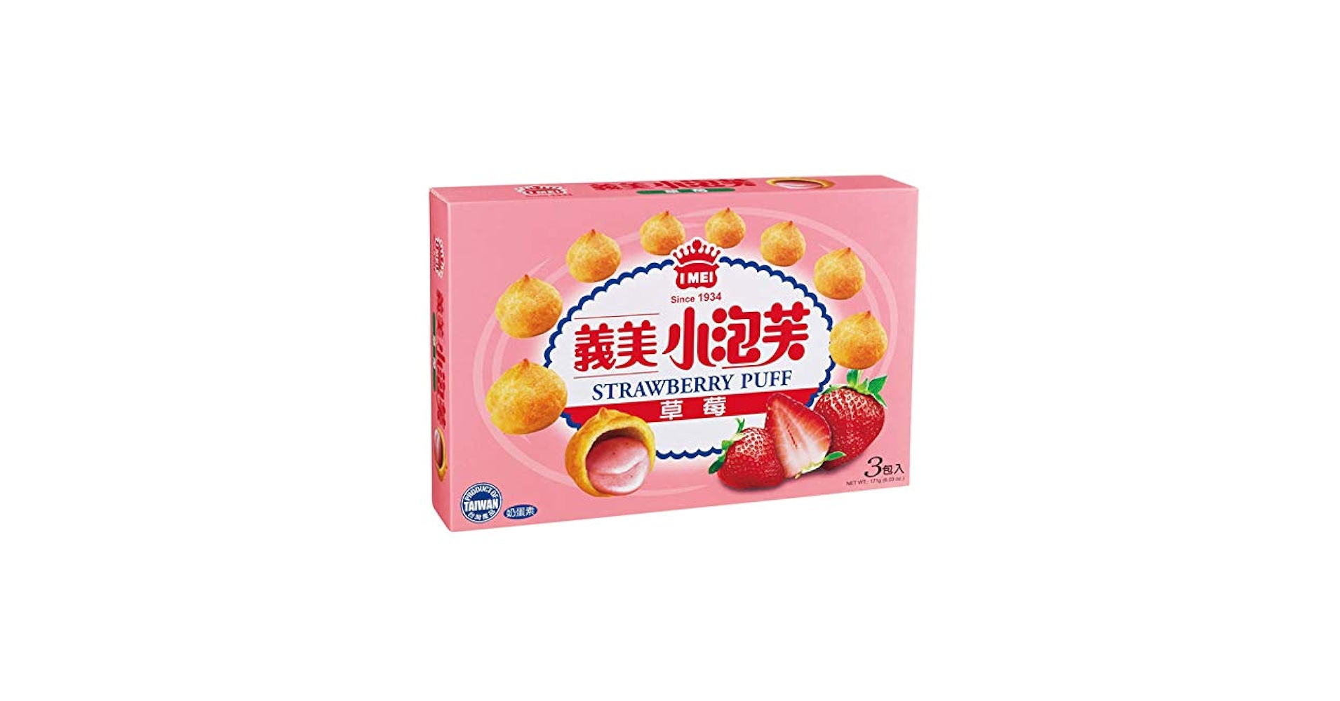 Amazon.com: I-MEI PUFF flavor Taiwan Snack 義美小泡芙 (3 in