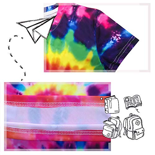 Image of Kids Tie Dye Shirt 6-18 Years Children Hippies Senior Tie-Dye Tee Tshirt for Boys' Girls'