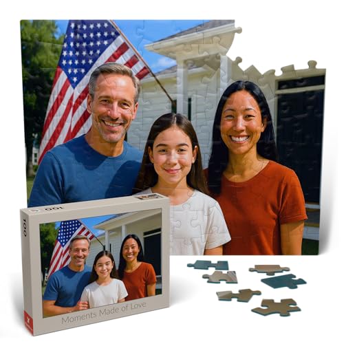 MyPuzzle Custom Photo Puzzle - Personalized Jigsaw Puzzle Made from Your Own Picture, Ideal Gift for Birthdays, Mother's Day, Valentine's Day & Weddings - 100 Pieces (Landscape/Horizontal)
