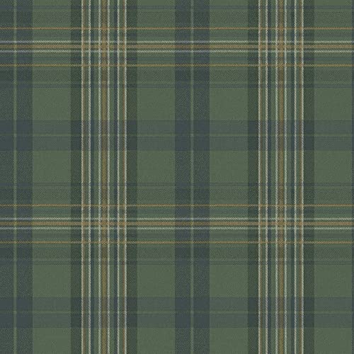 MSHDO Austin Green Plaid Wallpaper