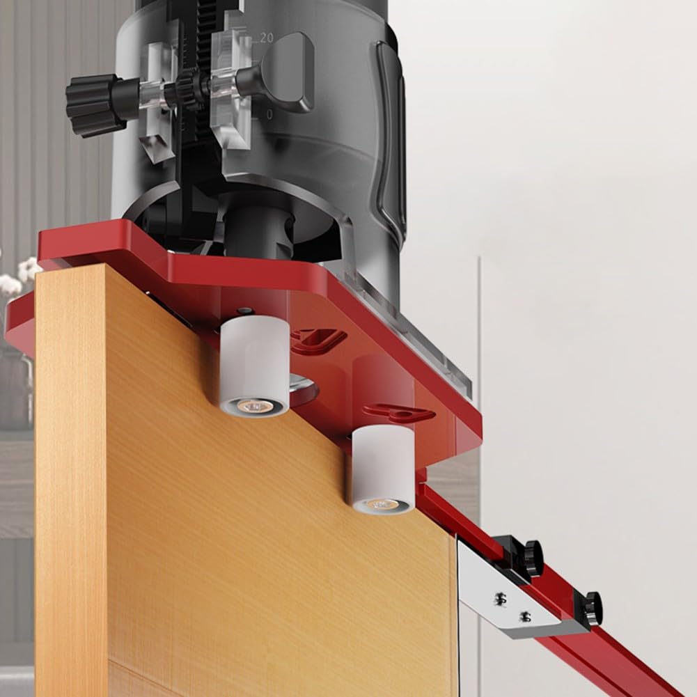 Plantilla de enrutador, base de recortadora, soporte de ranura, guía de aleación de aluminio para carpintería, accesorio de fresado para bandas de bordes, biselado, sujeción de 10-25 mm