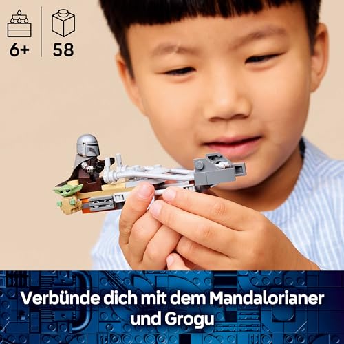LEGO Star Wars Der Mandalorianer und Grogu auf ihrem Speeder Bike 75436 – Ansicht 2