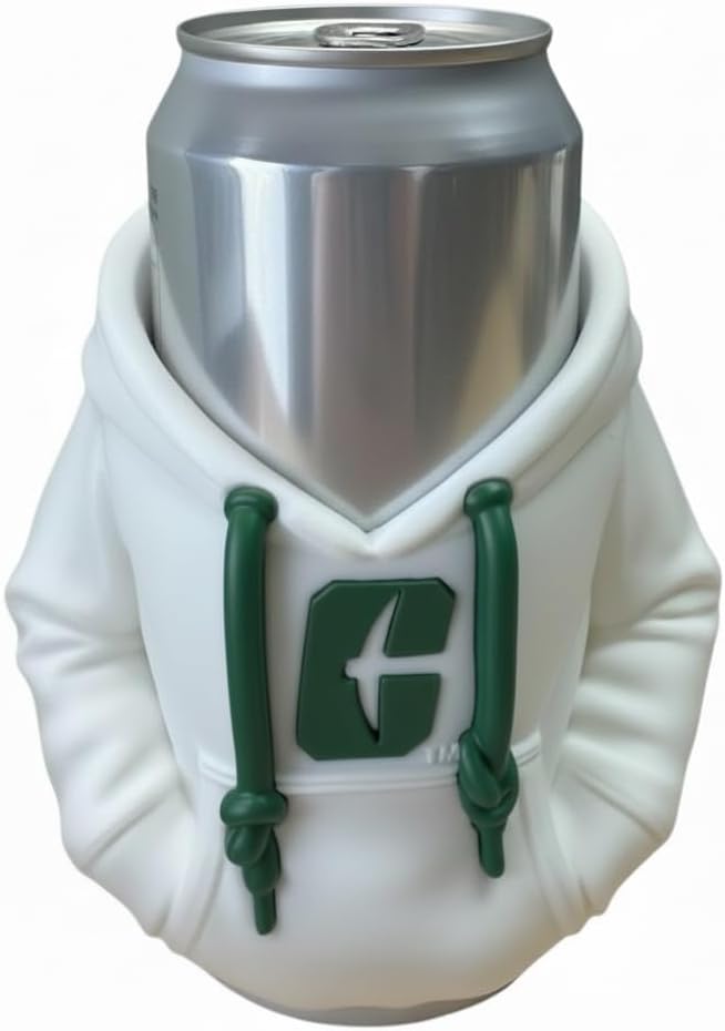 Officially Licensed UNC Charlotte 3D-Printed Hoodie Can Holder – “All-In-C” Logo – Fits Standard Cans, Tall Cans & Bottles – Tailgate & Game Day Drink Cooler, Desk Organizer & Niner Fan Gift