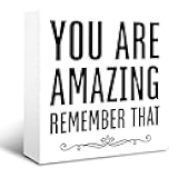 Affirmation Wood Sign, Motivational Office Desk Sign, Rustic Box Decoration Tabletop, Home Office Decor, Cubicle Decoration, Inspirational Decor, Encouragement Gift