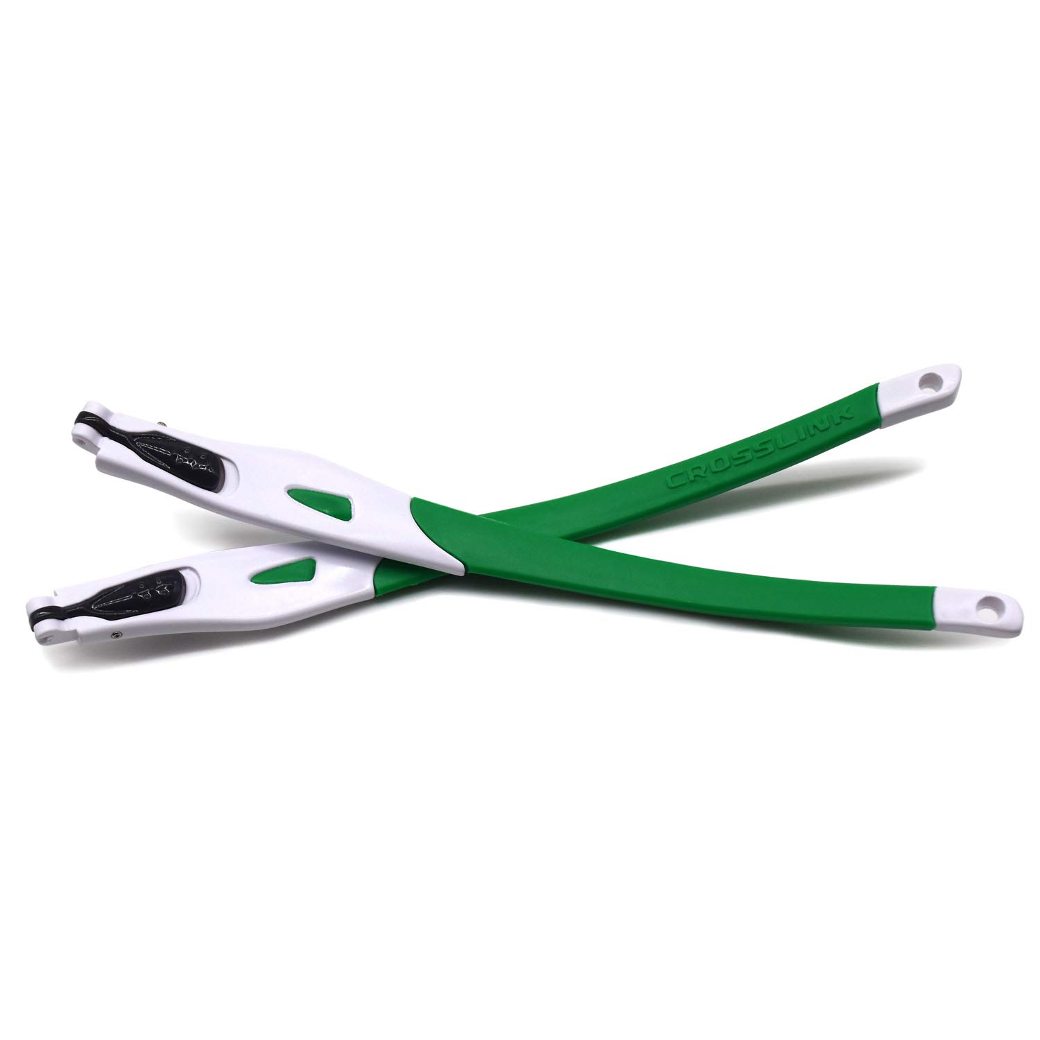HKUCO Green Rubber Replacement White Frame Legs For Oakley Crosslink Glasses frame — image 1
