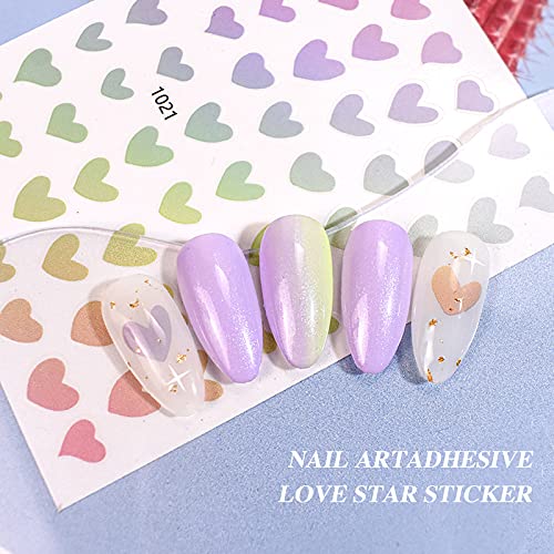 FLOFIA 12 Fogli Adesivi Unghie 3D Autoadesivi