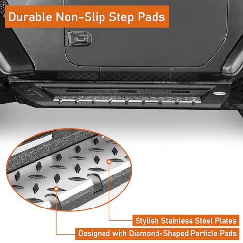 Estribos laterales para Jeep Wrangler JL 2018-2026 2 puertas miniatura 4