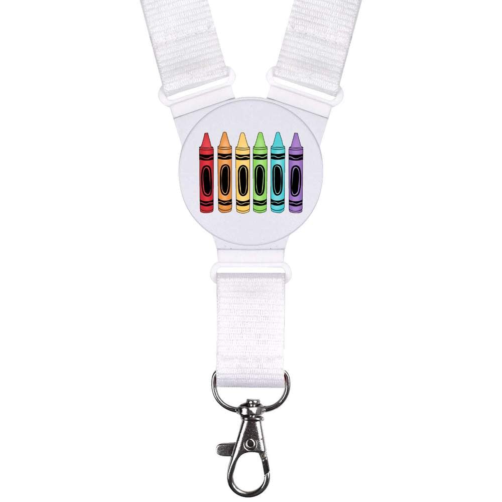 Azeeda 'Rainbow Crayons' Neck Strap/Lanyard (LY00036723)
