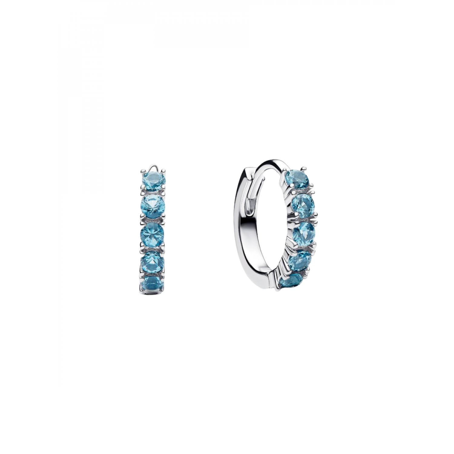 Pandora 293849C01 orecchini a cerchio huggie blu