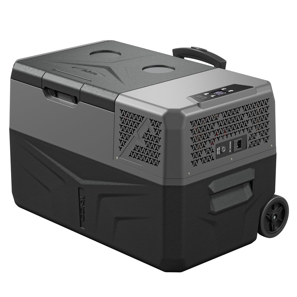 Yolco BCX30 Carbon elektryczna lodówka kompresorowa, sterowanie za pomocą Bluetooth, 12/24 V i 230 V, do samochodu, ciężarówki, łodzi, lodówki kempingowej