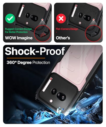 Image of WOW IMAGINE Shock Proof Clear Back Case Mobile Cover for Nothing Phone 4A (Hard | Hybrid PC + TPU | Full Armour Device & Camera Protection | Black)