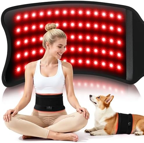 Red Light Therapy Mat, Cordless Red Light Therapy Pad, 660nm & 850nm Near Infrared Red Light Therapy for Body, 5000mAh Battery, 3 Light Intensity, Pulse Mode, Pain Relief, Improve Circulation