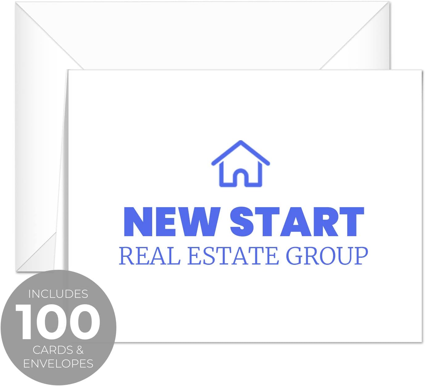 Personalized Logo Cards / 100 Custom Design Business Thank You Trademark Note Cards With White Envelopes / 4 1/4" x 5 1/2" Bulk DIY Full Color Monogram Business Greeting Cards / Made In The USA - Image 2