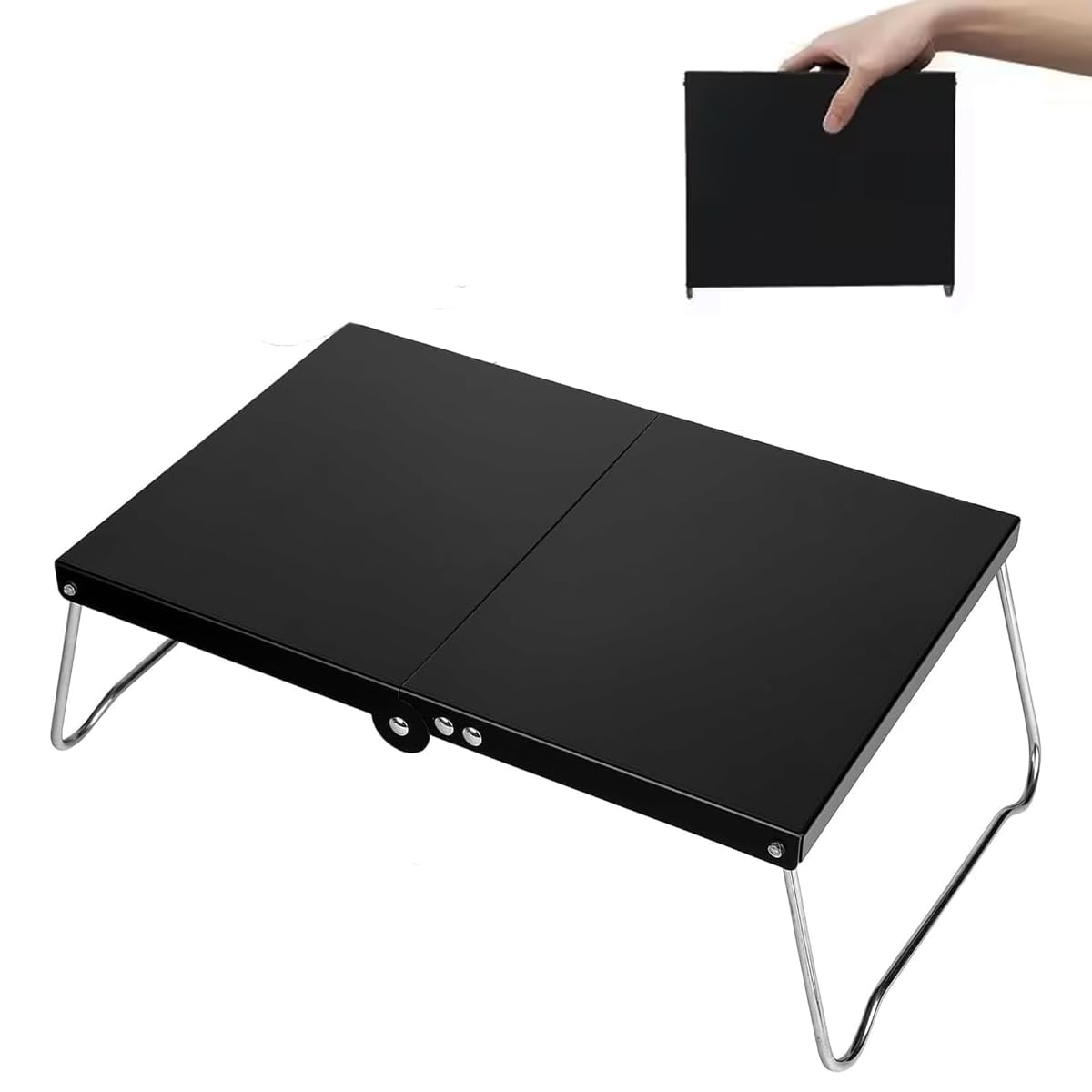 JUTTAUTO Camping Portable Foldable Table, Aluminum Mini Small Coffee Tables with Carrying Bag, Ultralight Outdoor Hiking Picnic Table for Outdoor Camping,Cooking and Hiking