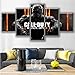 Angle&H Toile La Peinture Impression HD Art Mural 5 Pièces Black Ops 4 Call Duty Jeu des Photos Modulaire Abstrait Affiche Salon Décor,A,25x40x2+25x60x1+25x50x2
