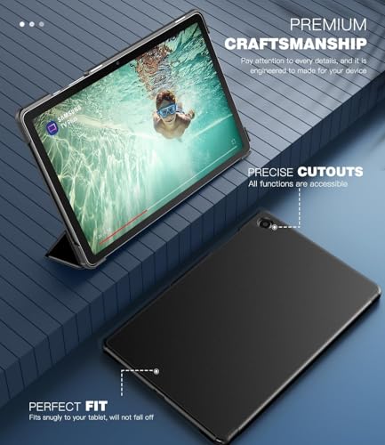Image of EDNITA Smart Case Cover for Samsung Galaxy Tab A9+ /A9 Plus 11 Inch 2023, Slim Lightweight Stand Hard Back Shell Protective Cover for Galaxy Tab A9+ Tablet (Black)