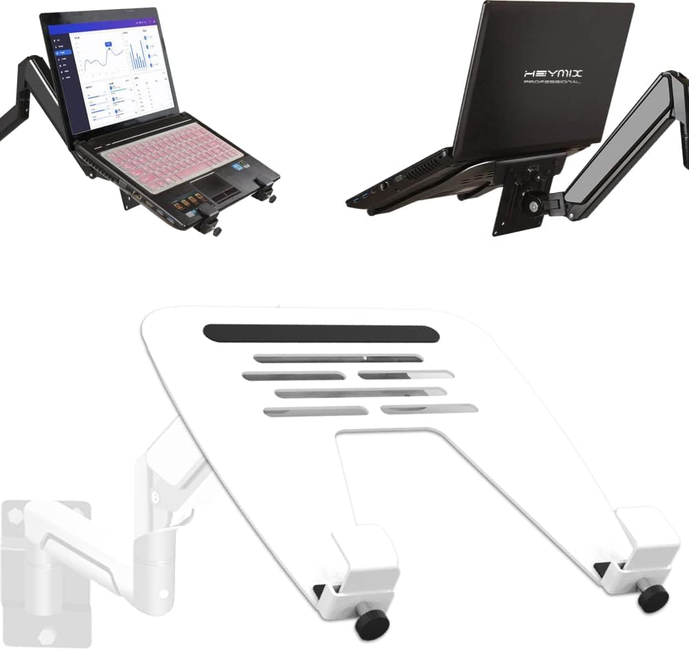 HEYMIX Laptop Vesa Mount Tray, Monitor Stand Laptop Tray, Laptop Mount