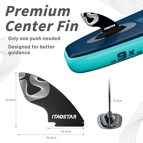 Image of iTAOSTAR Lead 12' x 35 inch /11' x 33 inch Stand Up Paddle Board, Inflatable SUP Board with 5 Fins Stable Design fo Youth, All Skill Levels, Lakes, Oceans