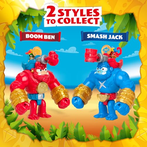 PIRATIX Smash Jack - Beweglicher Gorilla, der vertikal schlägt und mit einem Auslöser, enthält 1 Gorilla, 1 exklusiver Piratix, 1 exklusiver Schatz und 1 Projektil