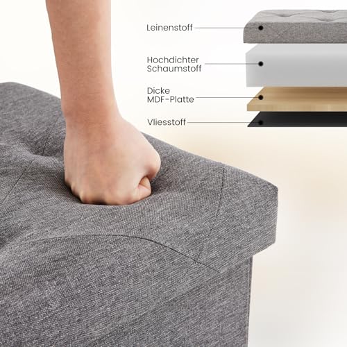 Coffre de rangement Sweetcrispy banc de rangement pliable pour optimiser l'espace - 6