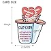 jepuyaya Tumbler Care Instruction Cards, Cup Care Instruction, Cup Care Instruction Insert for Small Business, Customer Directions Cards for Tumbler - Heart Design（50Pack）