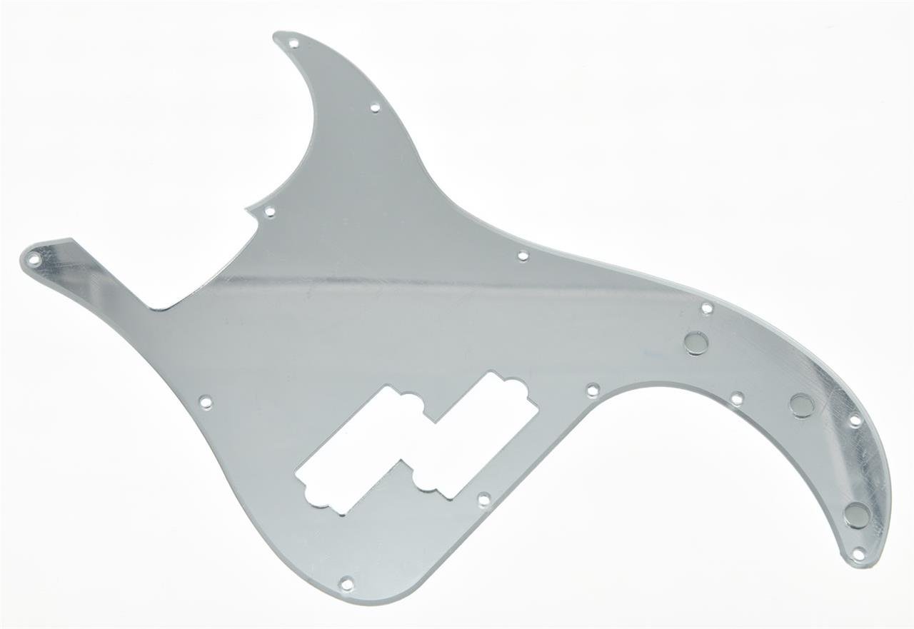 Kaish, battipenna color argento specchiato per il basso Fender Precision Bass statunitense o messicano