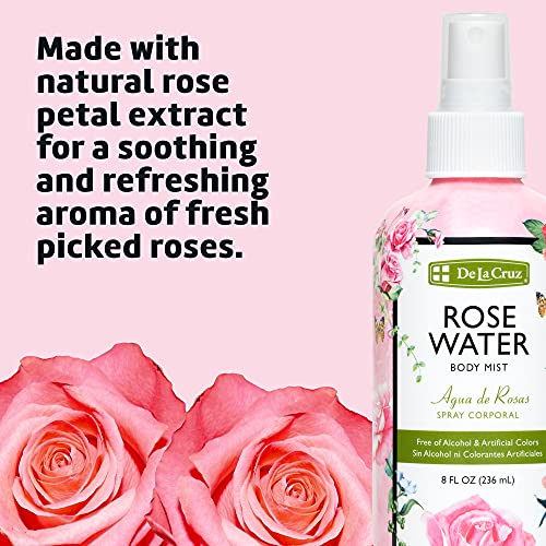 De La Cruz E5555 Rose Water Body Mist - Rosewater Spray For Face thumb #2