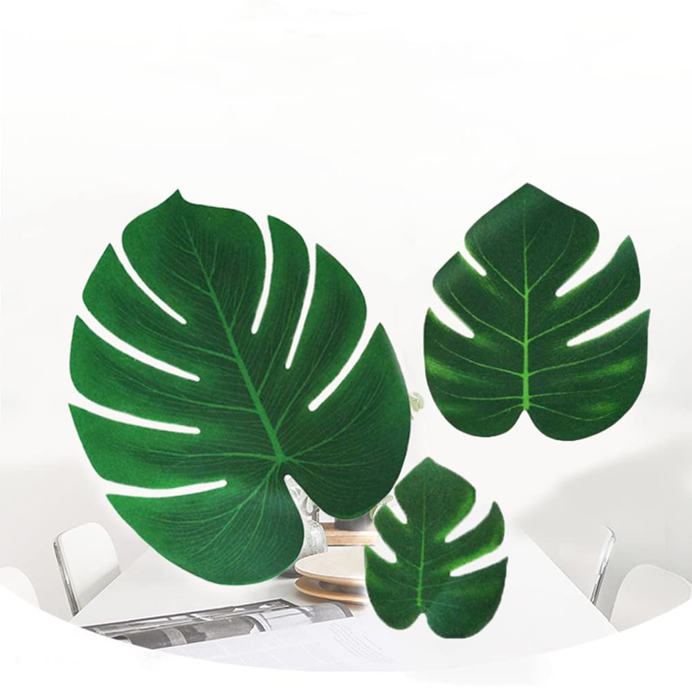 Amazon｜siawadeky モンステラの葉 20枚セット 熱帯の葉 茎なし 人工