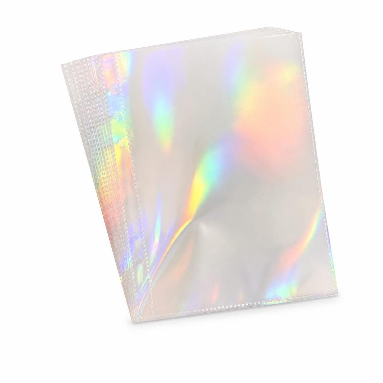 FashionCha Photo Sleeves for Binders - Holographic Photo Album Refill Pages for K- Photocard Holder - for Collectible Cards