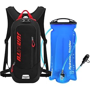 Faneam Ultra Léger Sac à Dos Running Vélo Respirable Sac Hydratation avec Poche à Eau 2L, Sac à Dos de Course avec Vessie, Sac Trail Homme pour Marathon VTT Randonnée Alpinisme,Unisexe