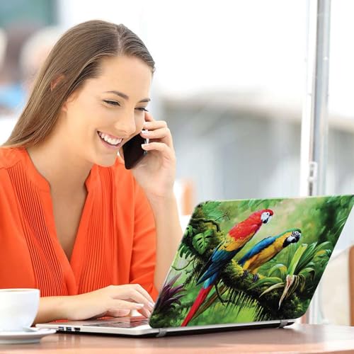 Image of Galaxsia Parrot Full Body Vinyl Laptop Skin /Sticker /Cover Upto 15.6 Inches Laptops Laminated-Removable-HD Quality Compatible for Hp-Dell-Sony-Lenovo-Asus etc.(15x10 Inches)