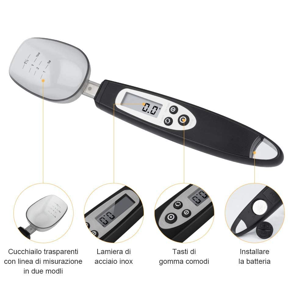 Bilancia Digitale A Cucchiaio ADE: Pesa Con Precisione 0.1g Fino A 300g - Perfetta Per Cucina, Spezie E Liquidi - Foto 9