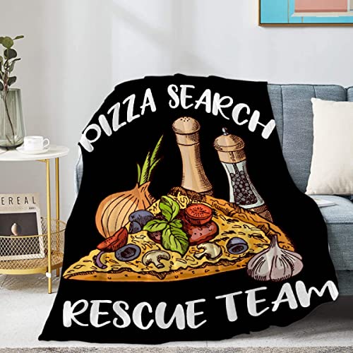 Homiehug Pizza Search Rescue Team Soft Blanket Flannel Cozy Fuzzy Real Food Throws for Nap Bed Couch Home Decor Tapestries Child Plush Gifts All-Seasons 30