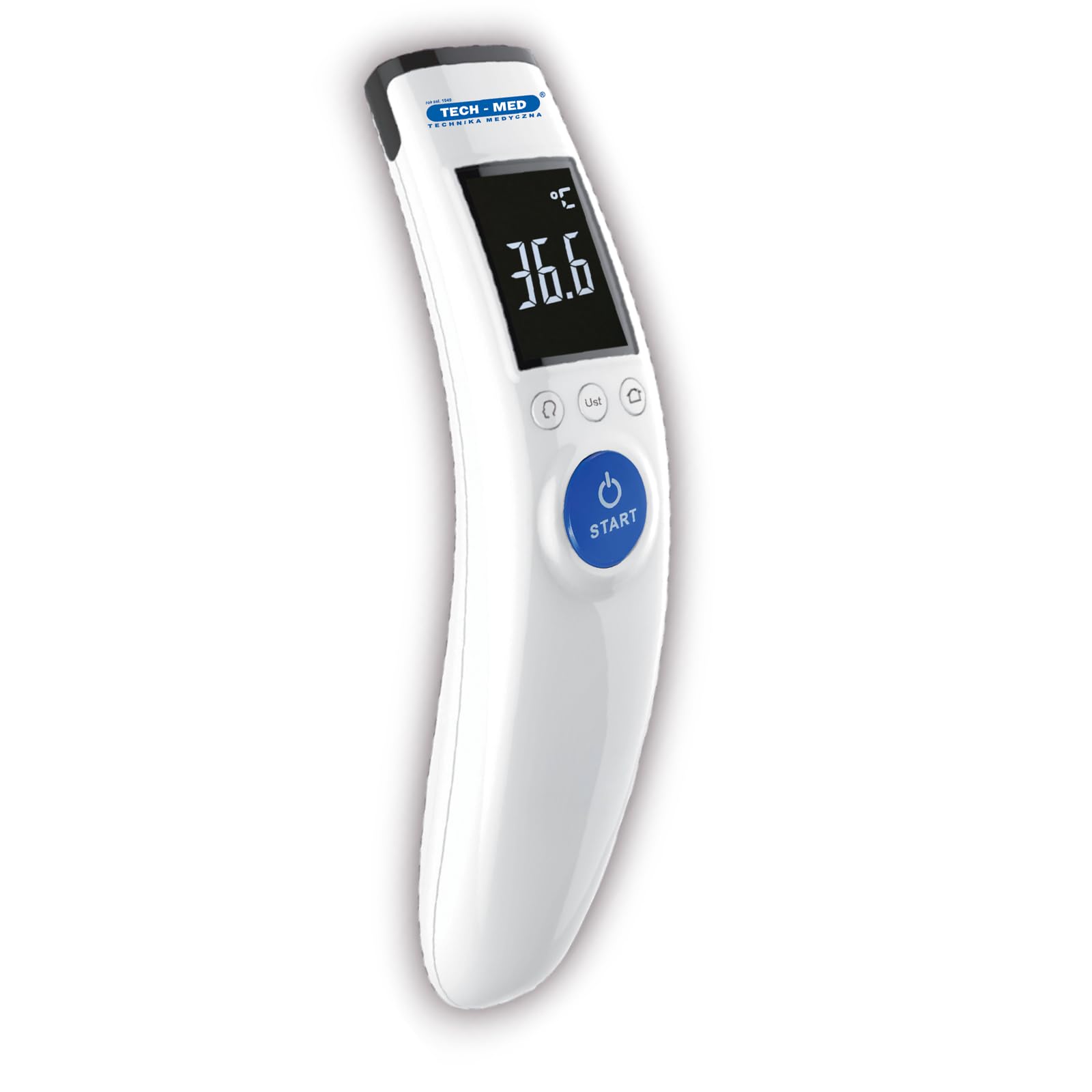 TECH-MED - Elektronisches Infrarot Fieberthermometer Kontaktlos TMB-COMPACT, Fiebermesser Digital, Schnelligkeit der Messung, Temperaturmessgerät Menschen