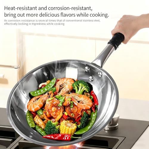 Wok de Acero Inoxidable con Tapa 14.2 in miniatura 5