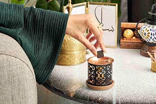 Oud Al Mukhtar, Oud Al Qamar, Oud Al Habayeb Bakhoor عود بخور By Dukhni - (3 Trays X 9 Piece Each) & Taj Exotic Burner مبخرشمعدان | Perfect For Prayer & Meditation. Great Gift #TOP5