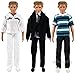 Miunana 3 Trajes de Ropa Vestir Casual Chaqueta Camisa Pantalones para 12 Pulgadas Muñeca